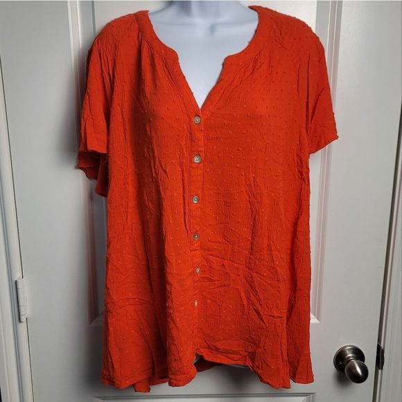 ROSE + OLIVE Textured Blouse - Picture 1 of 9